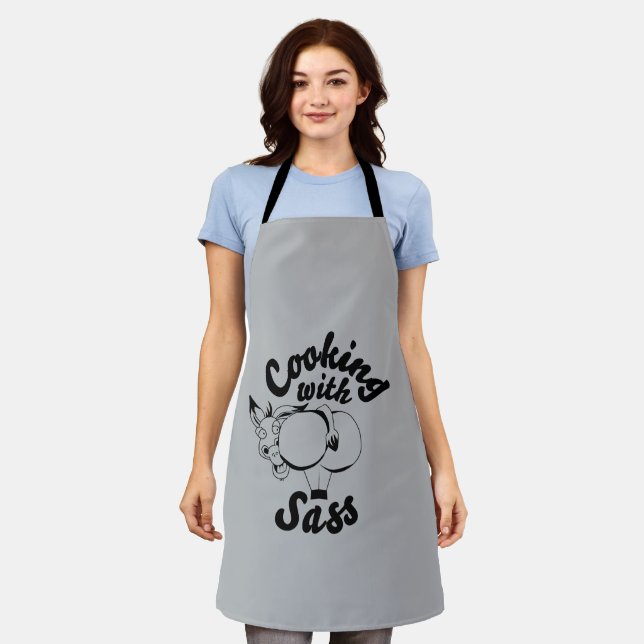 delantal para cocinar con sass (Gastado)