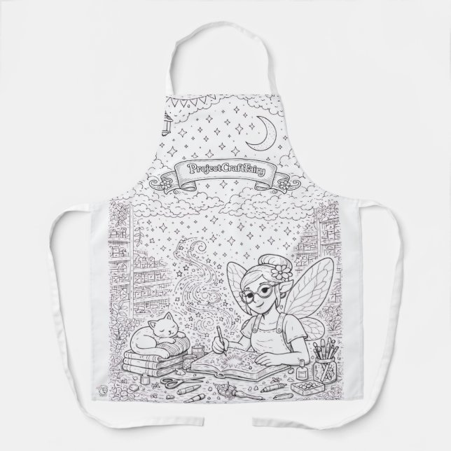 Delantal para colorear ProjectCraftFairy v1 (Anverso)