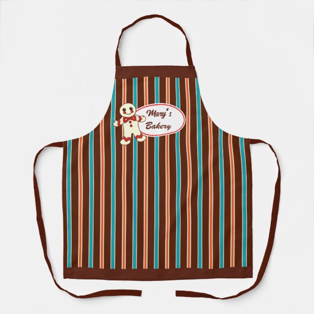 Delantal para Negocio de Galletas Rayadas de Choco (Anverso)
