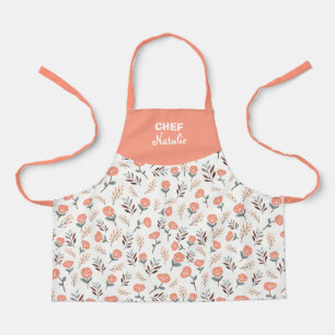 Delantal para niños Amapolas rojas + Nombre