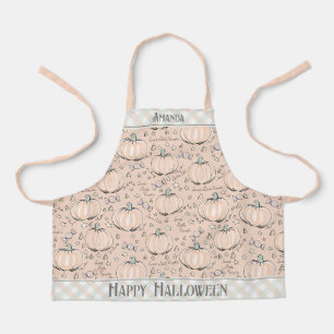 Delantal para niños de calabaza pequeña naranja pa