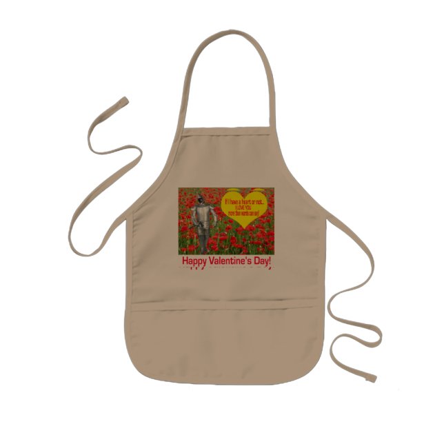 delantal para niños. Feliz Día de San Valentín. la (Frente)