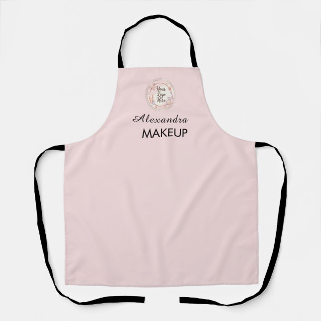 Delantal para personal de maquillaje con logotipo  (Anverso)