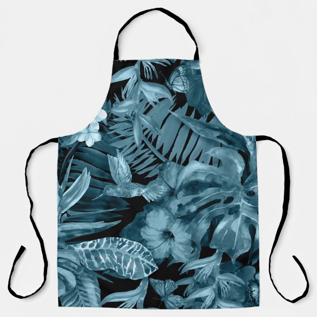 Delantal Paraíso acuarela tropical: Florecimiento de la jun (Anverso)