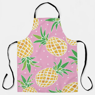 Delantal Paraíso de la piña: patrón tropical