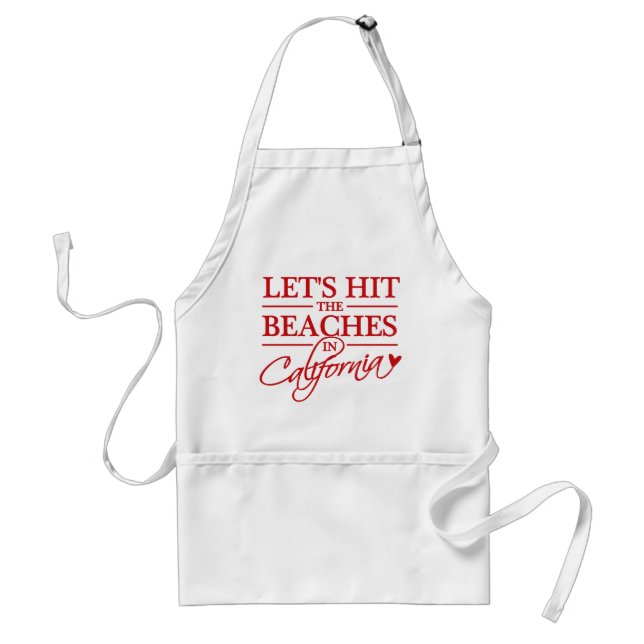 Delantal Parapelos de California Beaches (Frente)