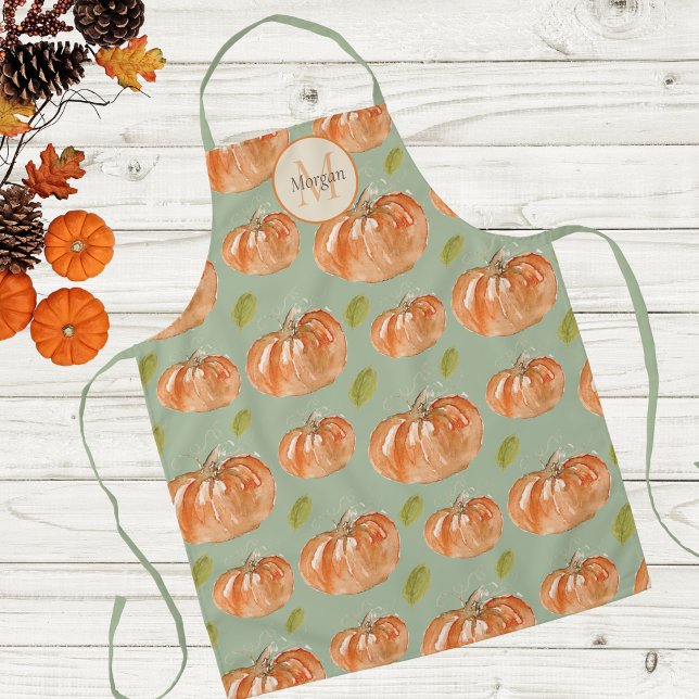 Delantal Parche de Calabaza Monograma (Subido por el creador)