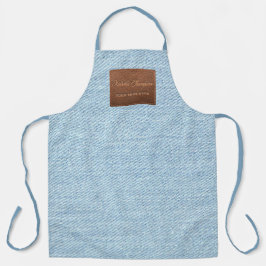 Delantal Parche moderno de cuero textil para jeans de denim