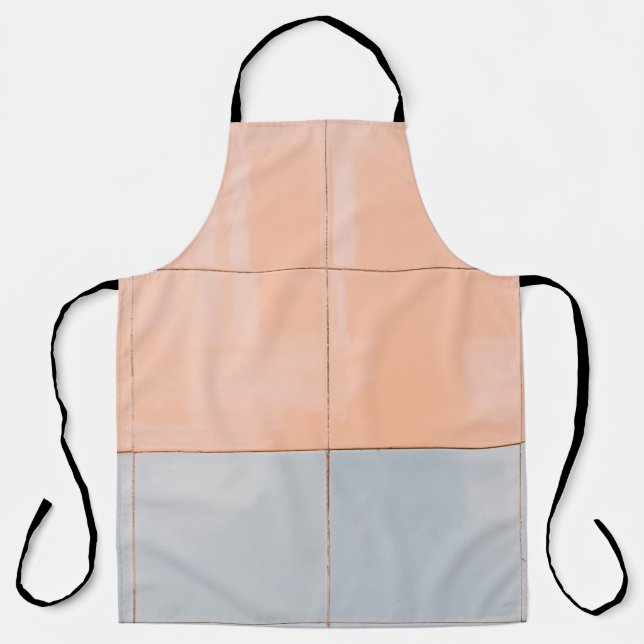 Delantal Pared azul y naranja (Anverso)
