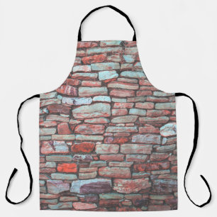 Delantal Pared de ladrillo de pavimento rojo
