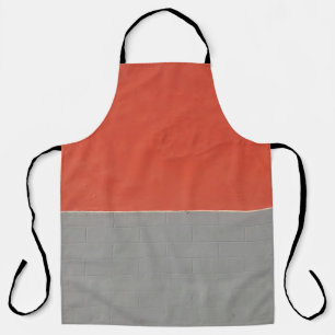 Delantal Pared pintada de gris y naranja