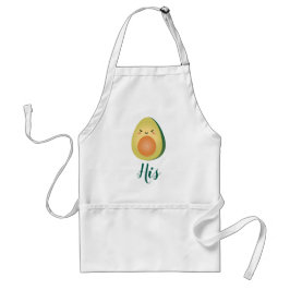 Delantal Pareja Cuta Coincidiendo Aguacates Funny Lets Avoc
