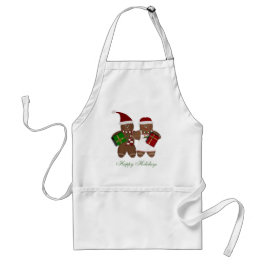Delantal Pareja de Gingerbread Feliz Apron