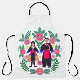 Delantal pareja de leeg hmong personalizada