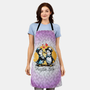 Delantal Pareja de Pingüinos Encantadores