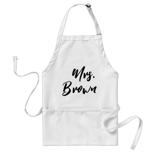 Delantal Pareja Hip Elegante Personalizada Sra Pocket Apron (Frente)