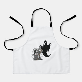 Delantal Pareja y fantasma espantados.