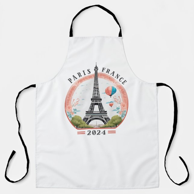 Delantal Paris Francia 2024 Aprons, Torre Eiffel (Anverso)