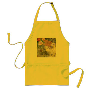 Delantal París Francia Collage de arte antiguo Eiffel Franc