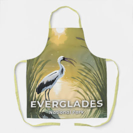 Delantal Parque Nacional Everglades | Cigüeña Acuarela