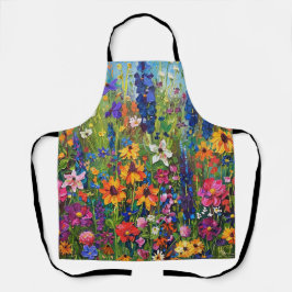 Delantal Parques de jardinería de campo de flores silvestre