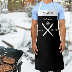 Delantal Parrilla Barbacoa Invierno Copo de Nieve Divertido