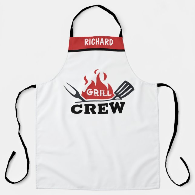 Delantal Parrillada Apron - Personalizado de nombres person (Anverso)