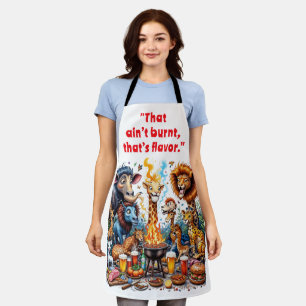 Delantal Parrillada León Jirafa Elefante Tigre Safari Anima