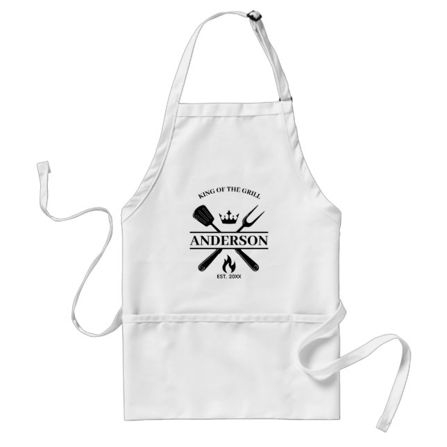 Delantal Parrillada personalizada King of the Grill (Frente)