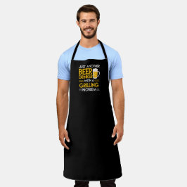 Delantal Parrillada Problema Barbacoa Gran Apron Negro