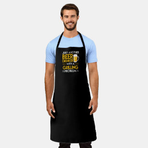 Delantal Parrillada Problema Barbacoa Gran Apron Negro