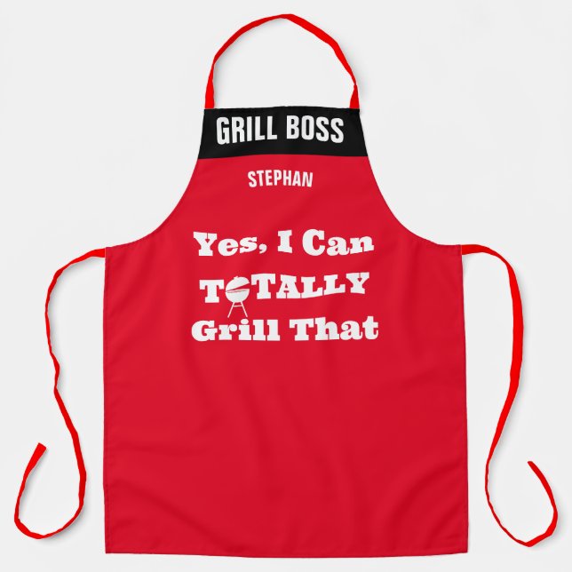 Delantal Parrilladas personalizadas Aprons, Chef Rojo Guay (Anverso)