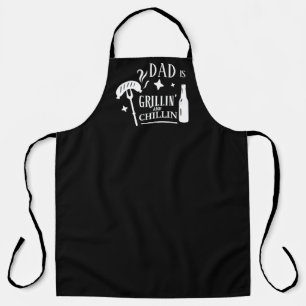 Delantal Parrilladas y parrilladas de papá divertido barbac