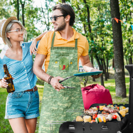 Delantal Parrillero Sargento Camo Parrillada Personalizada 