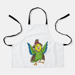Delantal Parrot como asistente con Gorra