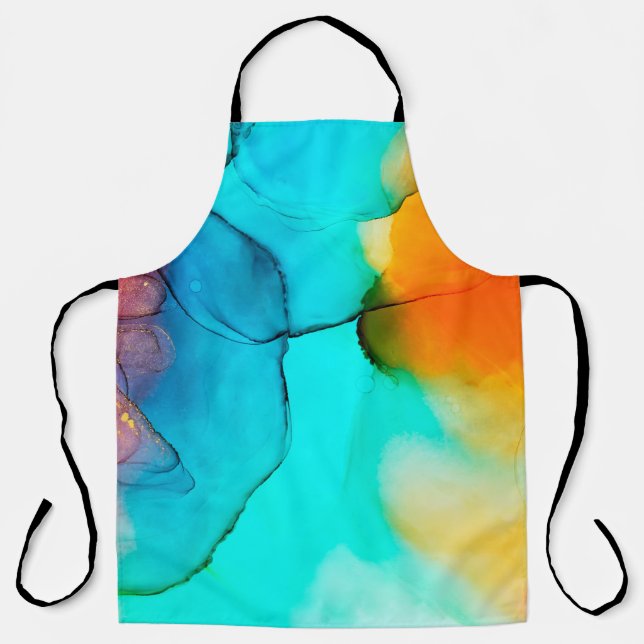 Delantal Parte de la pintura con tinta de alcohol, foto mac (Anverso)