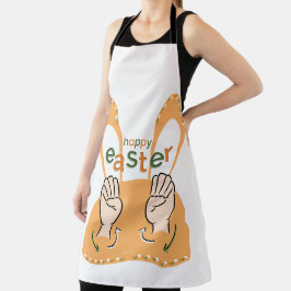 Delantal Pascua feliz en lenguaje de señas