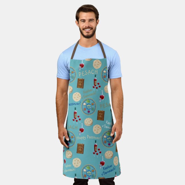 Delantal Passover Seder Kosher Matzah Pesach Vintage (Gastado)