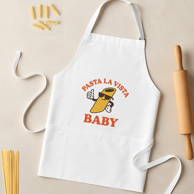 Delantal Pasta La Vista Funny Apron | Pun de cocina italian (Subido por el creador)