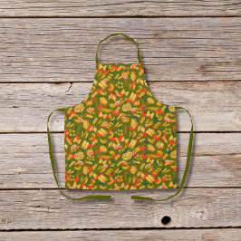 Delantal Pasta y verduras verde oliva