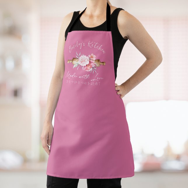 Delantal Pastas de pollo con utensilios para rodar Pin Pink (Subido por el creador)