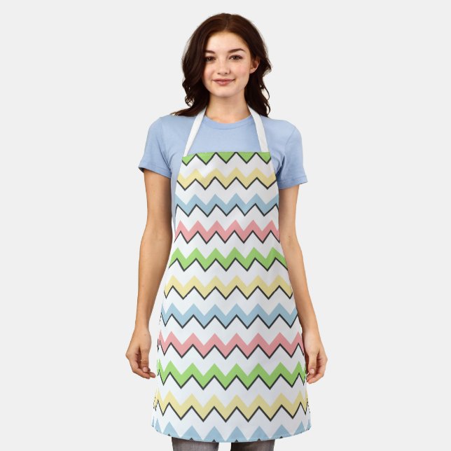 Delantal Pastel Chevron por Shirley Taylor (Gastado)
