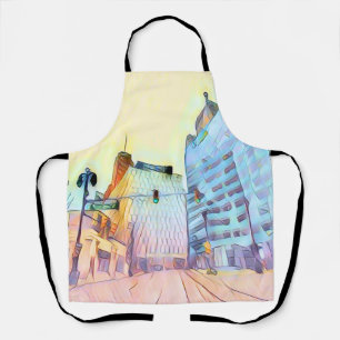 Delantal Pastel Cityscape Apron