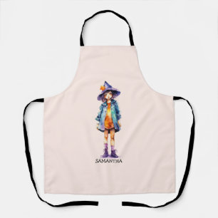 Delantal Pastel Cute Witch Chica Halloween Estética