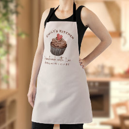 Delantal Pastel de chocolate Panadería Acuarela Elegante