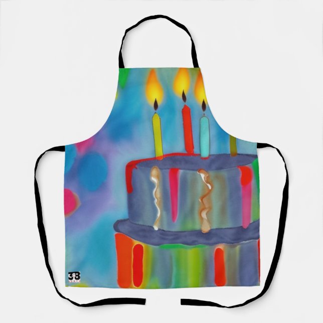 Delantal Pastel de cumpleaños (Anverso)