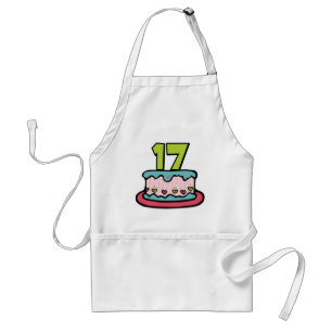 Delantal Pastel de cumpleaños de 17 años