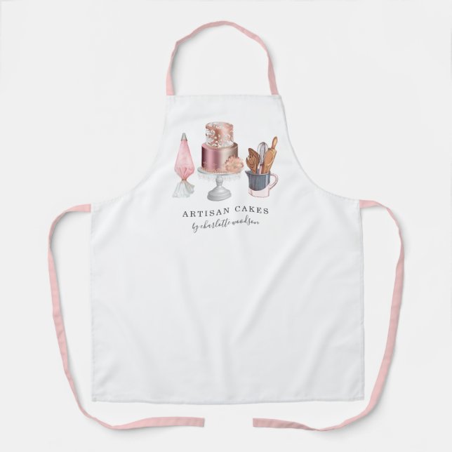 Delantal Pastel De Panadería De Pasteles Y Utensilios De Ac (Anverso)