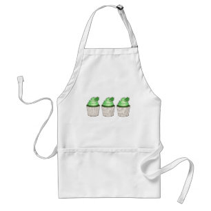 Delantal Pastel de Shamrock con escarcha verde San Patricio