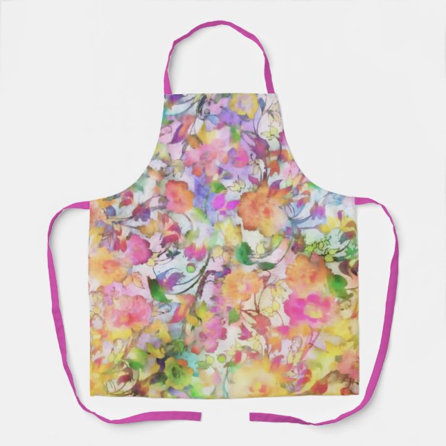 Delantal Pastel floral (Anverso)